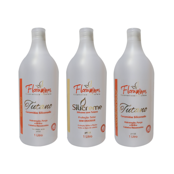 Kit Tutano (1L) Shampoo, Condicionador e Creme Silicone
